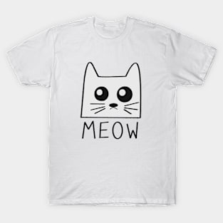 White Cat Meow T-Shirt